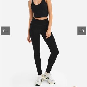 MATE the label organic stretch pocket leggings, jet black, size M